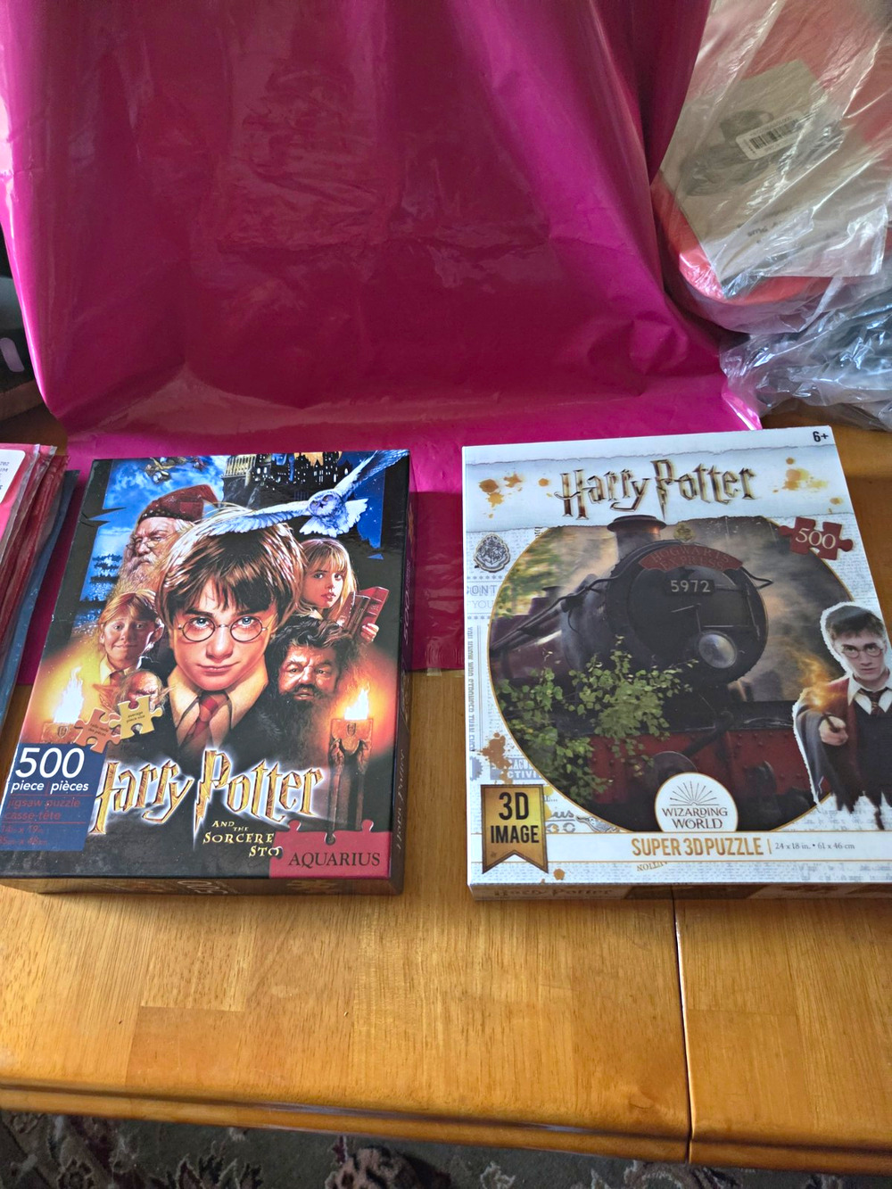 Aquarius Harry Potter 500pc Jigsaw Puzzle Lot Wizarding World Super 3D lot of 2